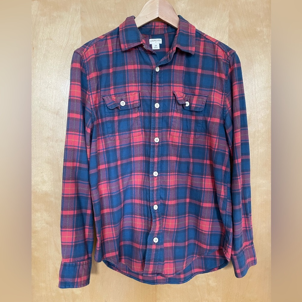 J. Crew Crewcuts flannel, boys 14
